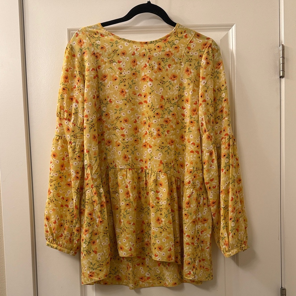 Orange Creek - Floral Yellow Blouse